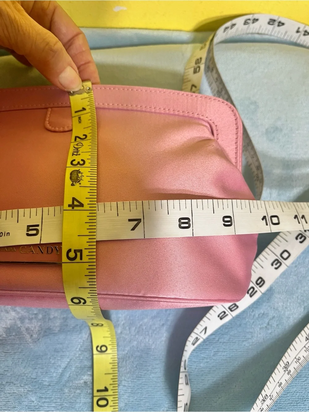 Prada Candy Pink Satin Cosmetic / Makeup Bag Clutch – Like New Condition 💗